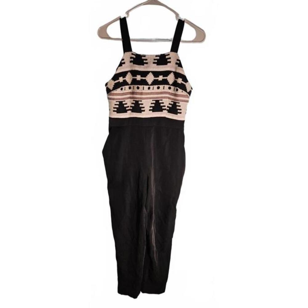 Anthropologie nomad by Morgan Carper Black La Sierra Jumpsuit Size 4